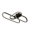 Plafonnier LED intégré Clip Acier doux Blanc, Noir