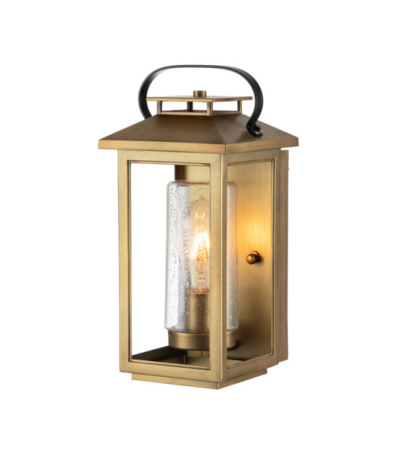 Hinkley outdoor wall light Clear seeded glass, EPMM (plastic composite, stone) Painted aged brass