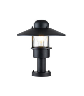 Lampada da terra per esterni Klampenborg Vetro trasparente, acciaio inossidabile 304 Nero