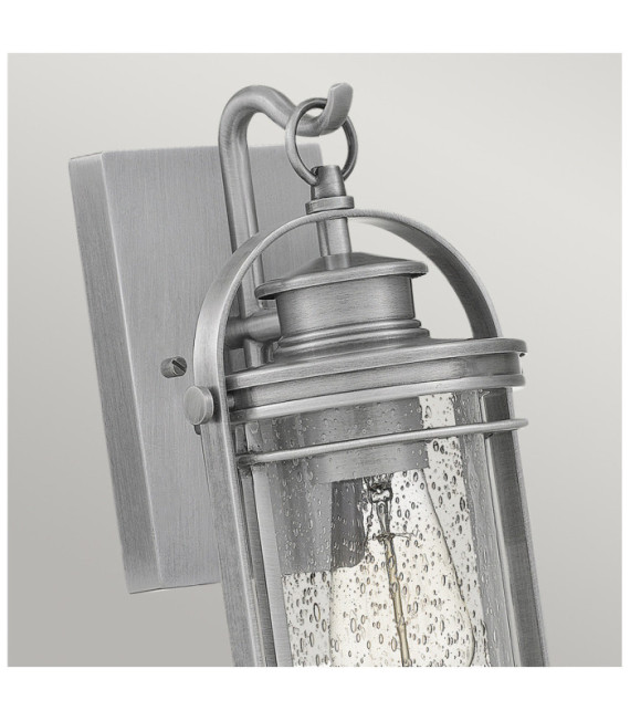 Lampada da parete per esterni Quoizel Alluminio, acciaio, vetro granulato trasparente Alluminio industriale