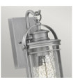 Quoizel exterior wall light Aluminum, steel, transparent grained glass Industrial aluminum