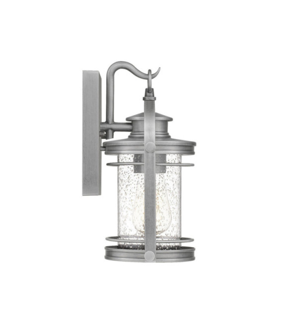 Quoizel exterior wall light Aluminum, steel, transparent grained glass Industrial aluminum