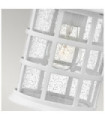 Hinkley Outdoor Wall Light Clear Seeded Glass, Weather Resistant Composite, Textured White