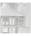 Hinkley Outdoor Wall Light Clear Seeded Glass, Weather Resistant Composite, Textured White