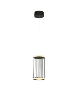 Circolo LED-Pendelleuchte Aluminium, Weichstahl Weiß, schwarzer Sand