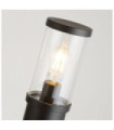 Borne de jardin Bakerloo Aluminium,verre Noir