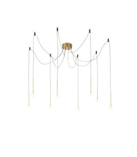 Suspension LUCCIOLA Verre,Métal Laiton