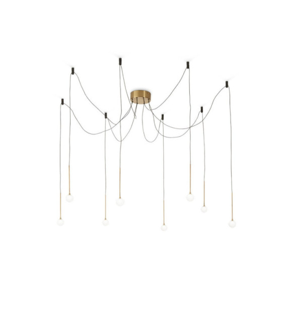 Suspension LUCCIOLA Verre,Métal Laiton