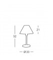 Lampe de table HILTON nickel 1 ampoule
