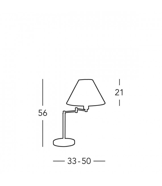 Lampe de table HILTON nickel 1 ampoule