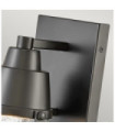 Hinkley Outdoor Wall Light Clear Seeded Glass, Weather Resistant Composite, Black