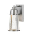 Hinkley Outdoor Wall Sconce Clear Seeded Glass, Weather Resistant Composite, Painted Satin Nickel