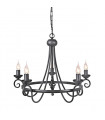 Suspension Harlech, bronze foncé, 5 ampoules