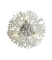 Sunburst wall light Mild steel, Clear glass, chrome
