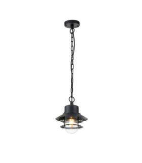 Copenhagen outdoor wall light Transparent glass, 304 stainless steel Black