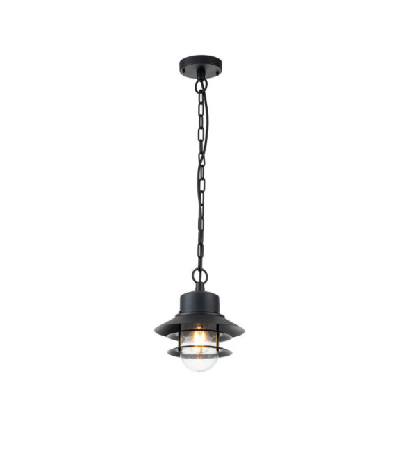 Applique murale extérieur Copenhagen Verre transparent,acier inoxydable 304 Noir