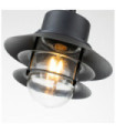 Copenhagen outdoor wall light Transparent glass, 304 stainless steel Black
