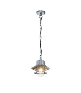 Außenwandleuchte Copenhagen Transparentes Glas, Edelstahl 304 Silber
