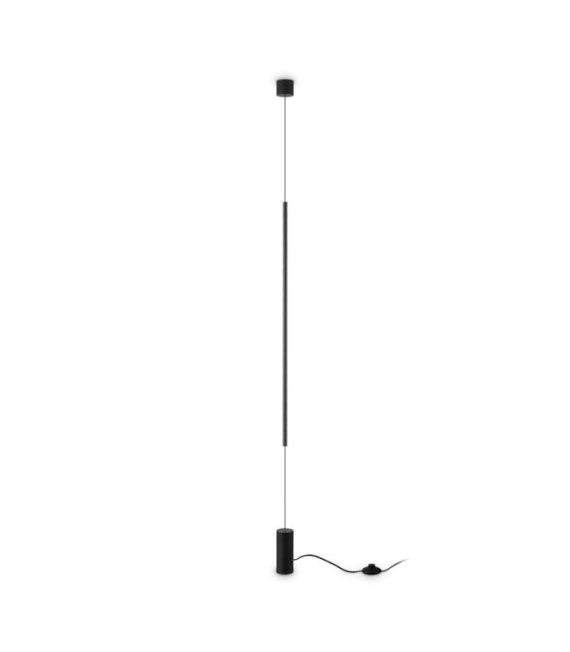 FILO LED-Pendelleuchte Glas, Metall, schwarzes PVC
