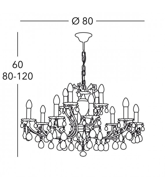 VICTORIA 2 Chandelier 12 lights - 2