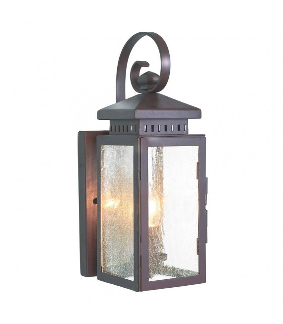 Hyde Park Wandleuchte, antike Bronze und Glas