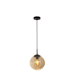 Lámpara colgante Punch Acero dulce, Vidrio negro