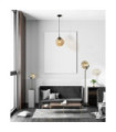 Suspension Punch Acier doux,verre Noir