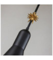 Star Pendant Resin, Steel Matt black, gold leaf