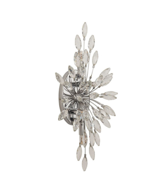 Applique murale Peacock Acier doux,cristal Chrome