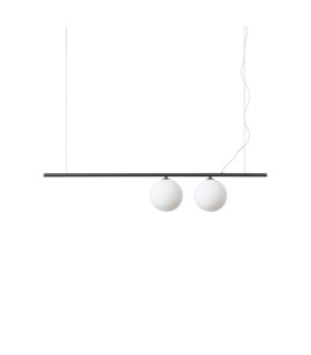 Suspension PERLINE Verre,Métal Noir