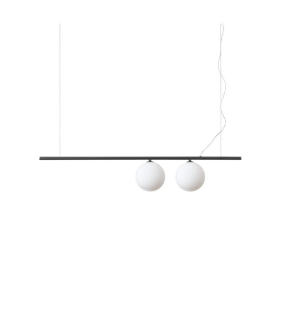 Suspension PERLINE Verre,Métal Noir