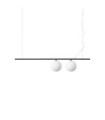 PERLINE Pendant Lamp Glass, Black Metal