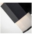 Wall light Bathroom Hinkley Steel, opal frosted glass Matt black