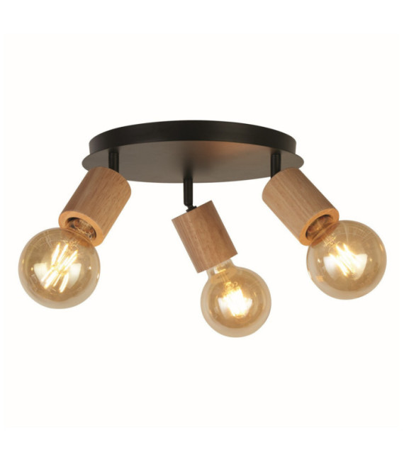 Multiple spotlight Spinny Mild steel Matt black, natural