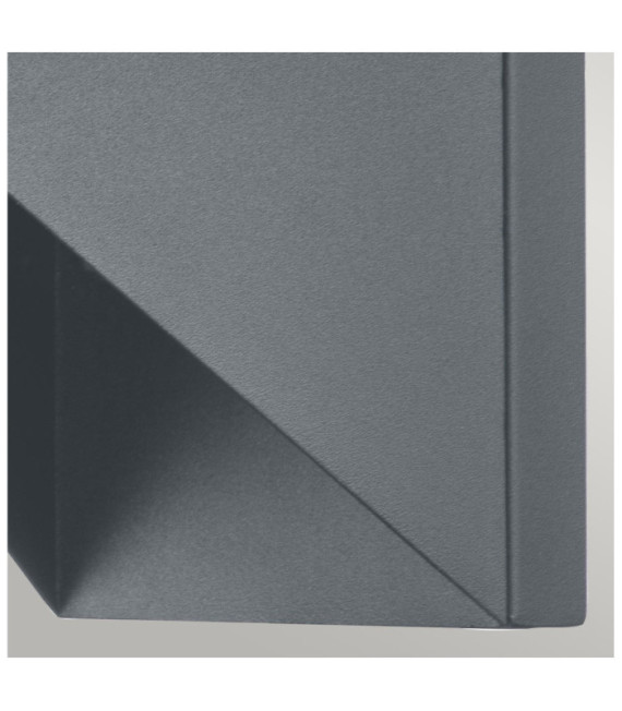 Portofino exterior wall light Glass, Stainless steel Gray
