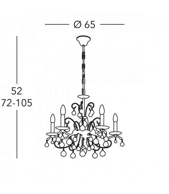 CARMEN 2 Chandelier 5 lights - 4