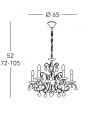 CARMEN 2 Chandelier 5 lights - 4
