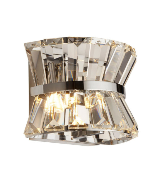 Lampada da parete Uptown Acciaio dolce, vetro cromato