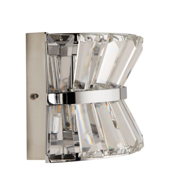 Uptown wall light Mild steel, Chrome glass