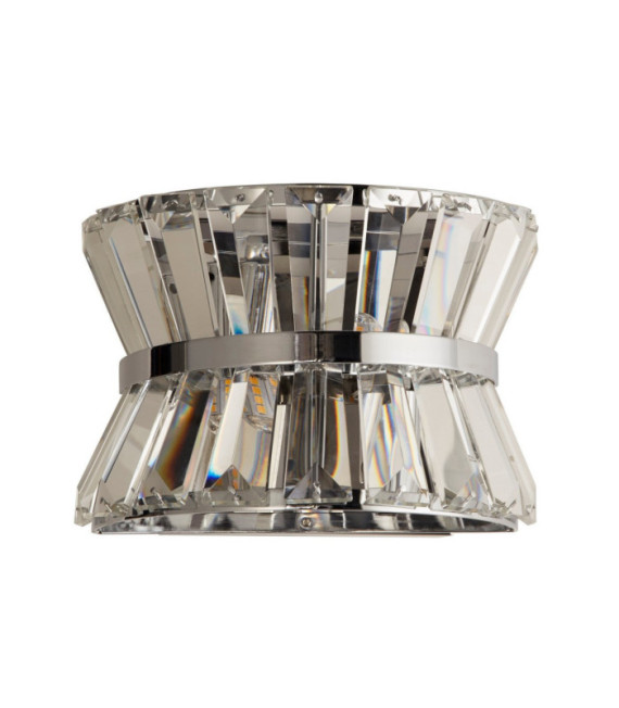 Uptown wall light Mild steel, Chrome glass