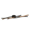Plafonnier LED Bloom Acier doux Effet Bois, Noir Sable