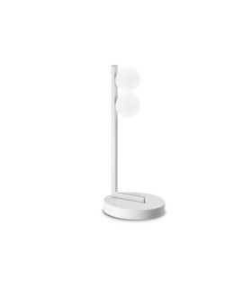 Ping Tischlampe aus weißem Metall