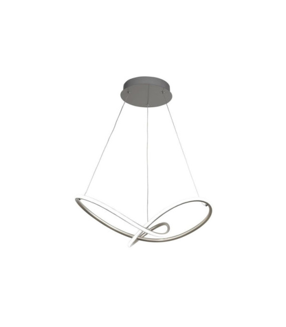 Magic LED pendant light Stainless steel, silicone, steel Satin silver, White, Silver