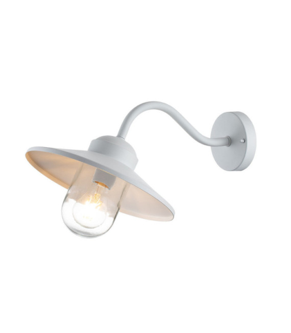 Lampada da parete per esterni Klampenborg Vetro trasparente, acciaio inossidabile 304 Bianco