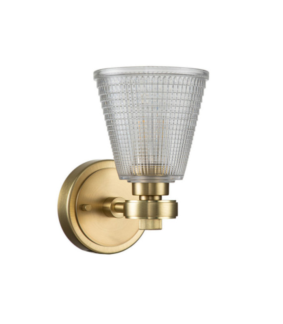 Gunnislake wall light Glass, Steel Brushed brass