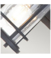 Feiss exterior wall light Aluminum, steel, transparent grained glass Textured black