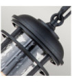 Suspension extérieur Feiss Aluminium,acier,verre grainé transparent Noir texturé
