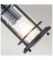 Suspension extérieur Feiss Aluminium,acier,verre grainé transparent Noir texturé