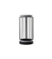 Lampe de table LED Circolo Aluminium,acier doux Blanc, sable noir