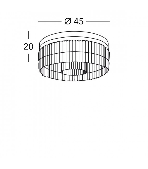 Plafoniera di design in cristallo PRISMA cromato 6 lampadine